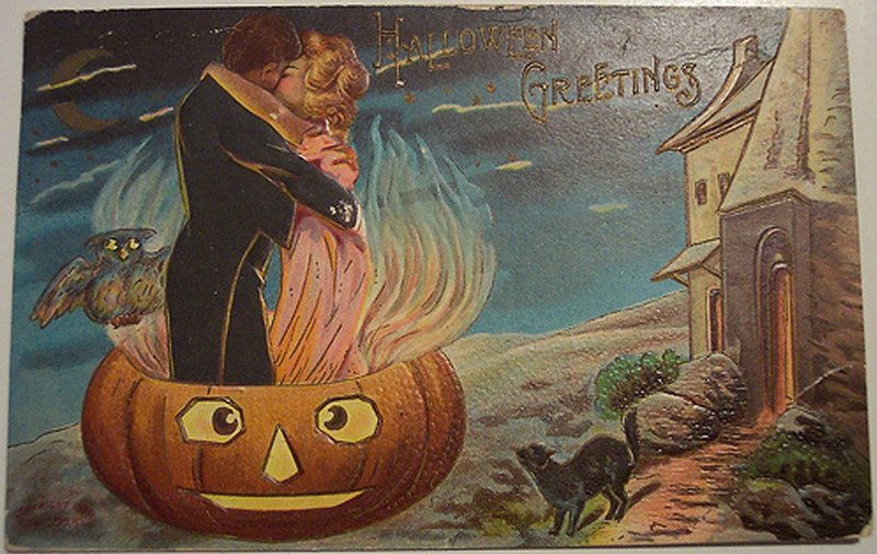 Antique Postcard - Halloween