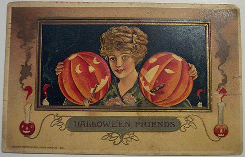 Antique Postcard - Halloween