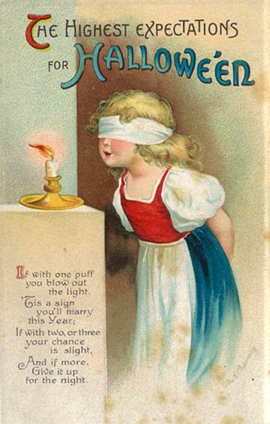 Girl - vintage postcard