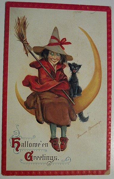 Witch and black cat