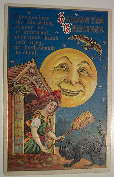 Moon - vintage postcard