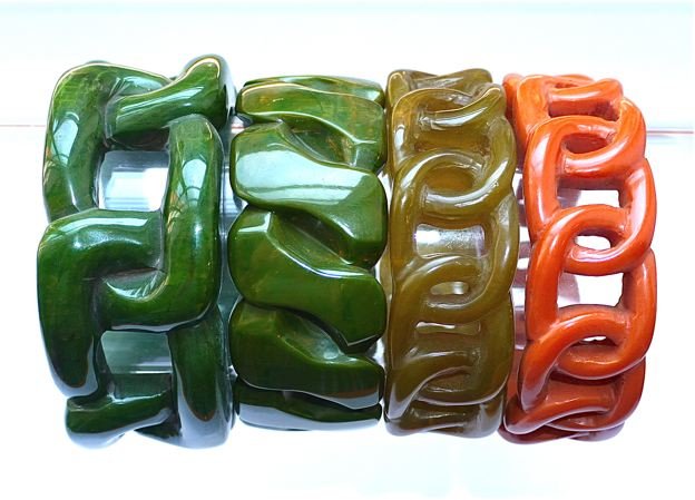 Beautiful Carved Vintage Bakelite Bracelets