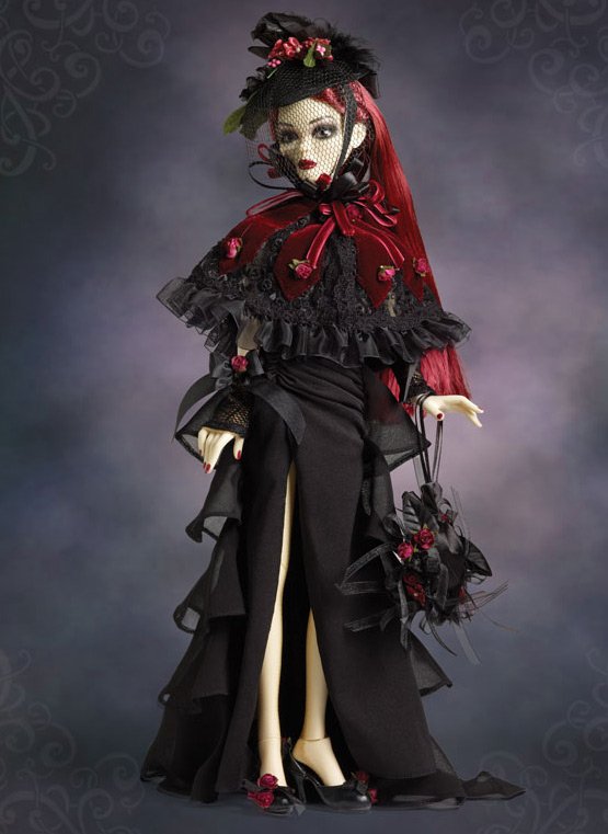 gothic doll - photo in a beautiful dress