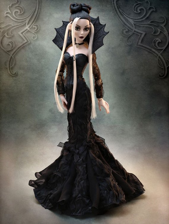 gothic doll - photo in a beautiful dress