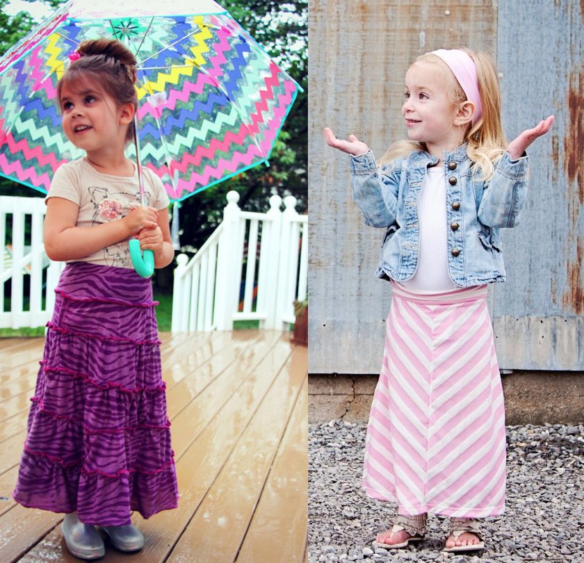 Little girls - photo in long skirts