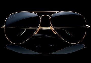 Gold Aviator glasses as a gift