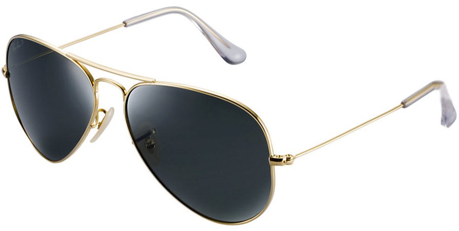 Ray-Ban gold-framed aviator glasses, photo