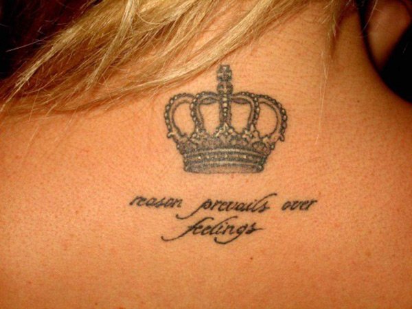 Tattoo for girls, crown - photo