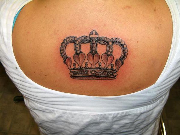 Crown tattoo on girl's body