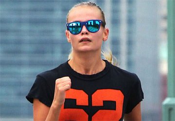 Sporty style of model Natasha Poly