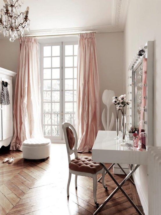 Interior in soft pink