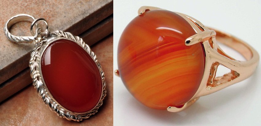 photo of jewelry with carnelian