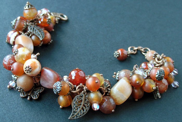 Decoration with carnelian, photo