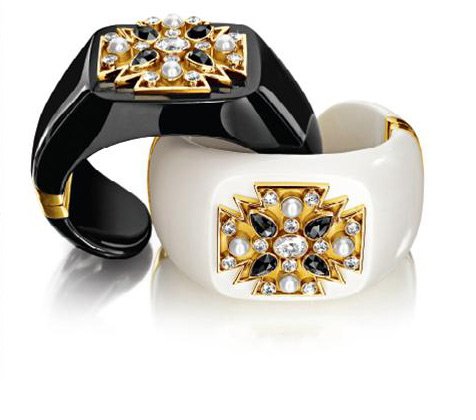 Verdura bracelets - massive jewelry with a Maltese cross