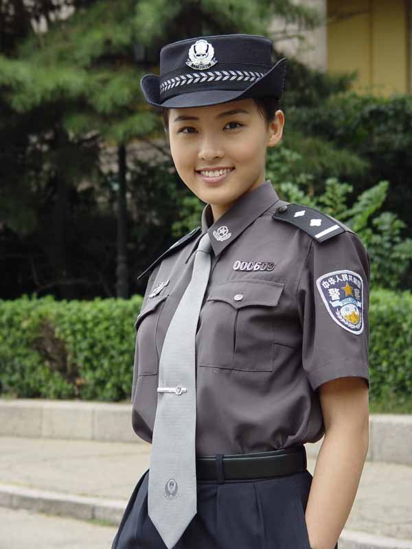 Girl in military uniform serving in the army