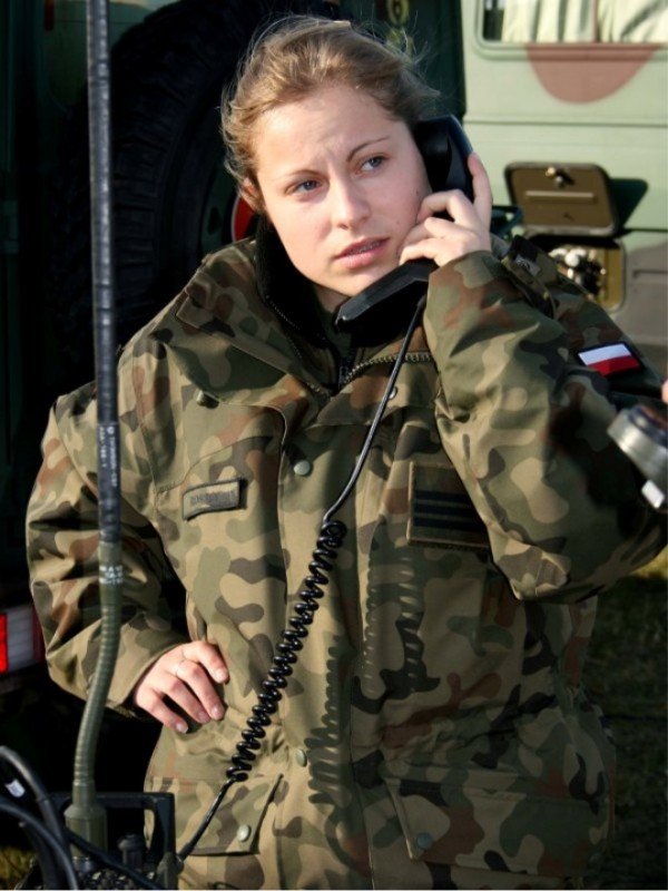 Photo of a girl in military uniform