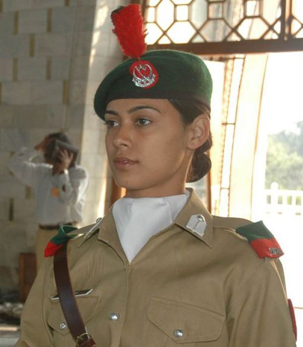 Photo of a girl in military uniform