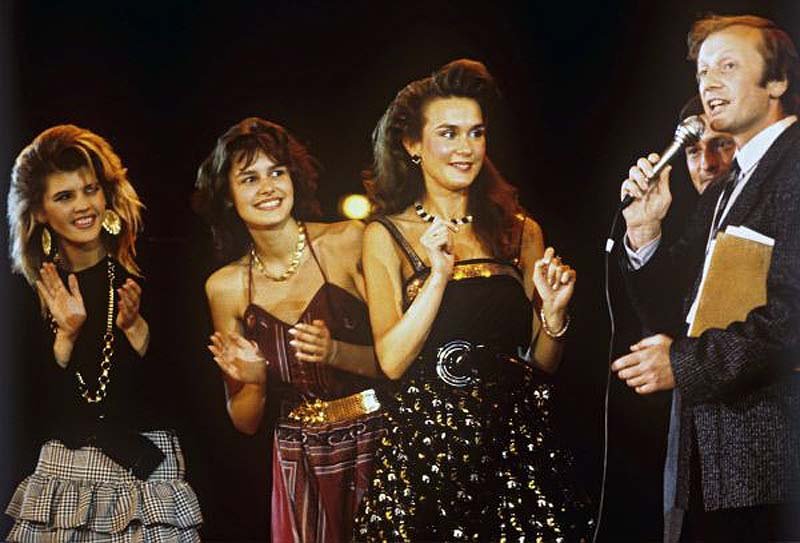 Contestants of the beauty pageant - Miss Moscow 1988