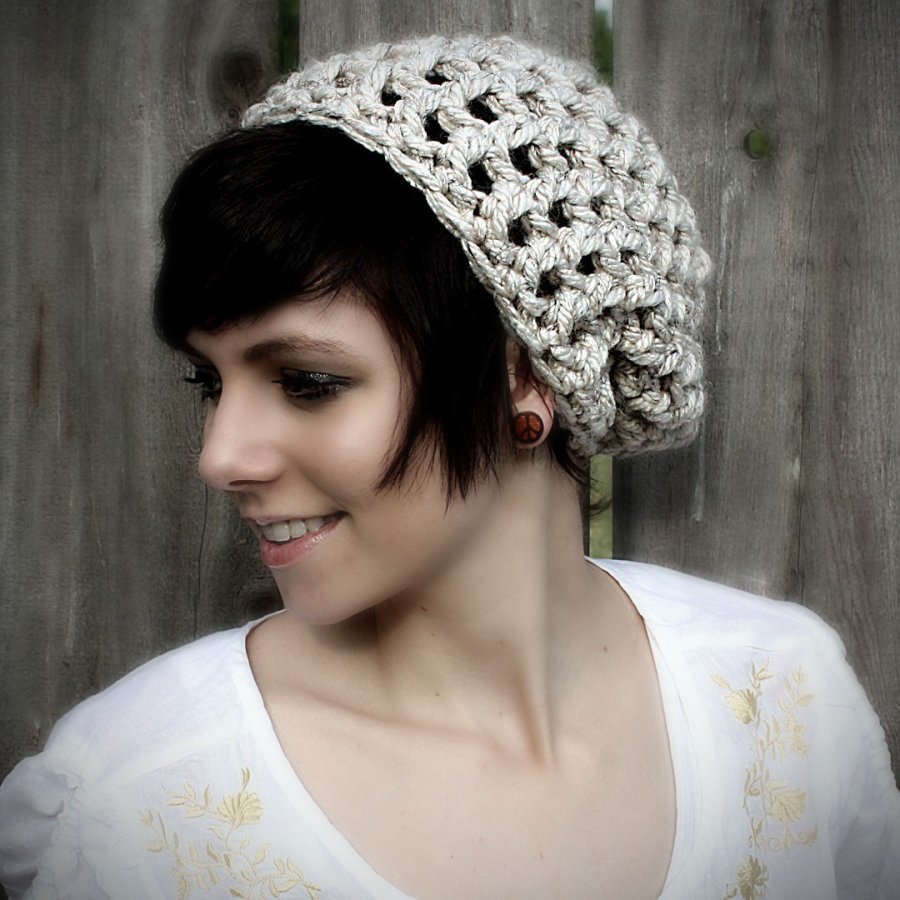 Beautiful knitted hat, photo