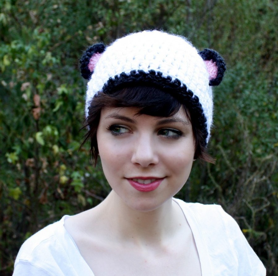 Beautiful knitted hat, photo