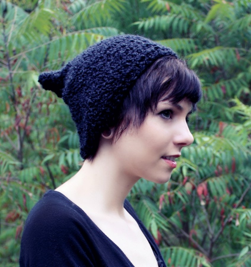 Beautiful knitted hat, photo