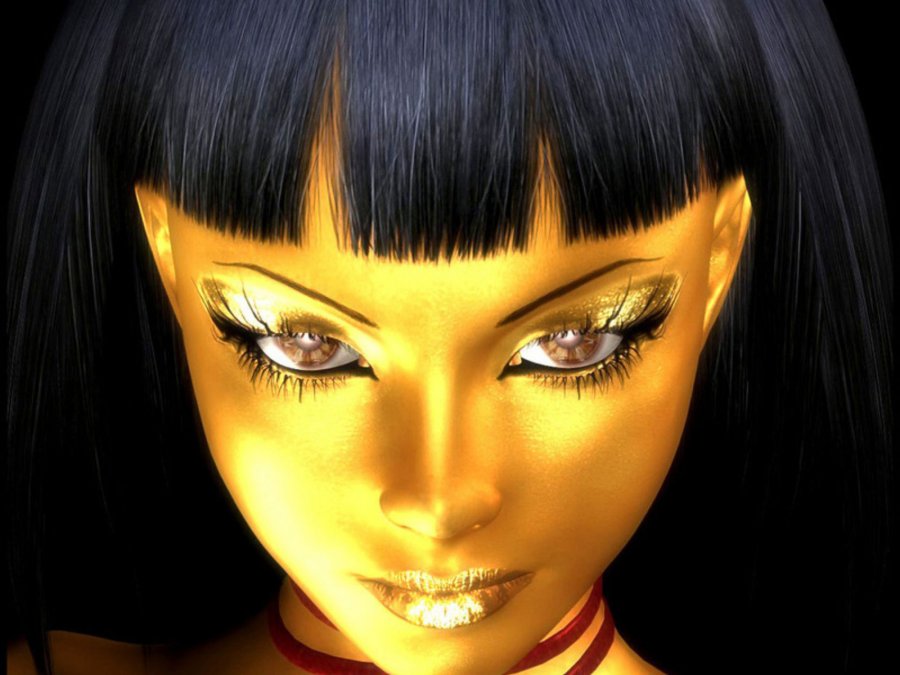 Golden image of Cleopatra