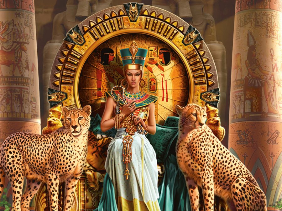 Queen Cleopatra on the throne