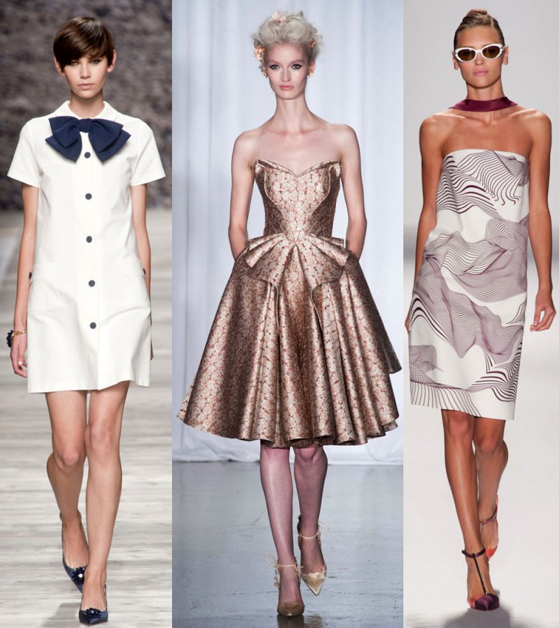 Fashionable dresses Blugirl, Zac Posen, Carolina Herrera