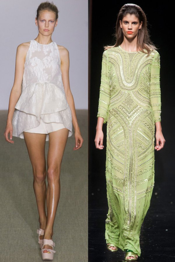 Fashionable dresses spring-summer 2024 Giambattista Valli, John Richmond