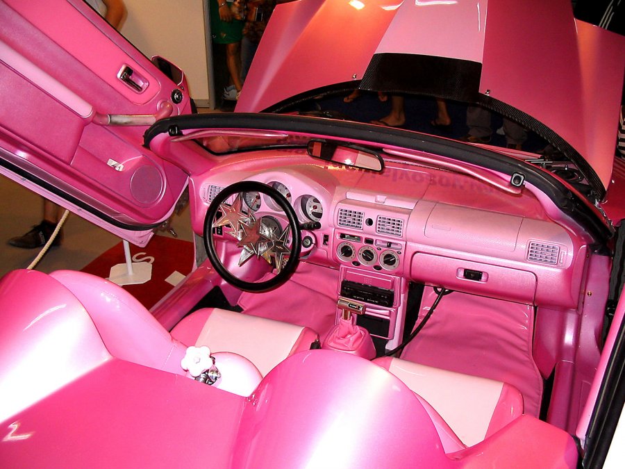 Glamorous pink car, photo