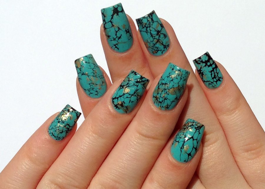 Manicure - turquoise