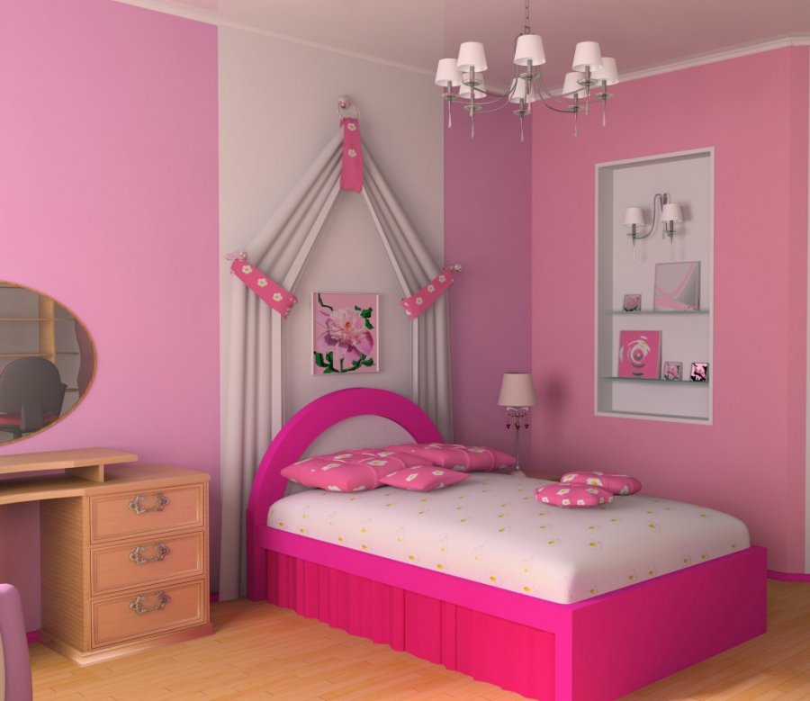 Pink bedroom, photo