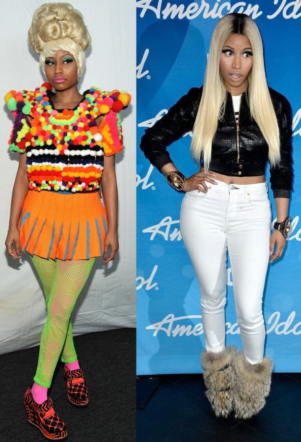 Nicki Minaj's clothing style and makeup