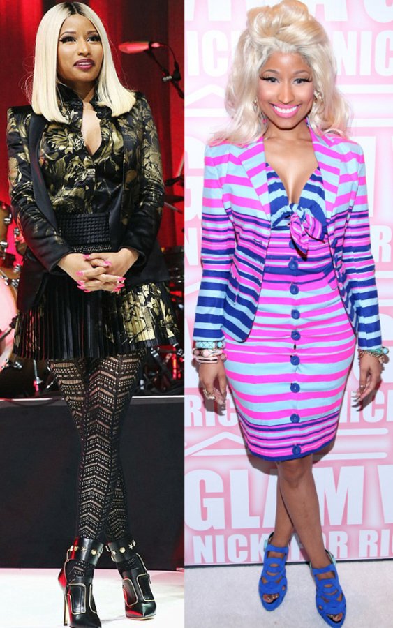 Nicki Minaj's clothing and makeup style