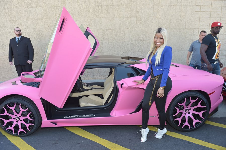 Nicky and the pink sports car