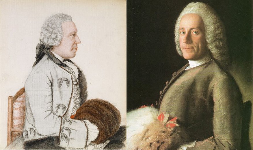 Men with fur muffs