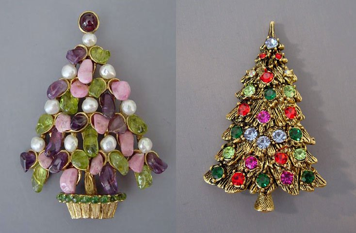 Brooch - Christmas tree, decoration