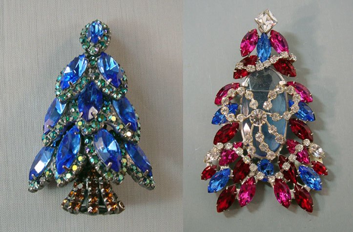 Brooch - Christmas tree, decoration