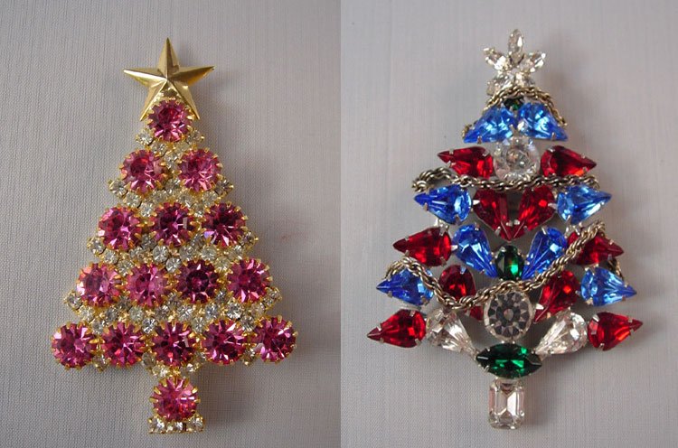 Brooch - Christmas tree, decoration