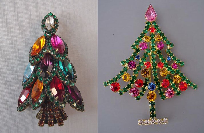 Brooch - Christmas tree, decoration