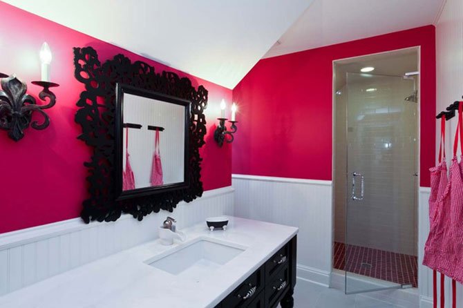 Pink color in interiors