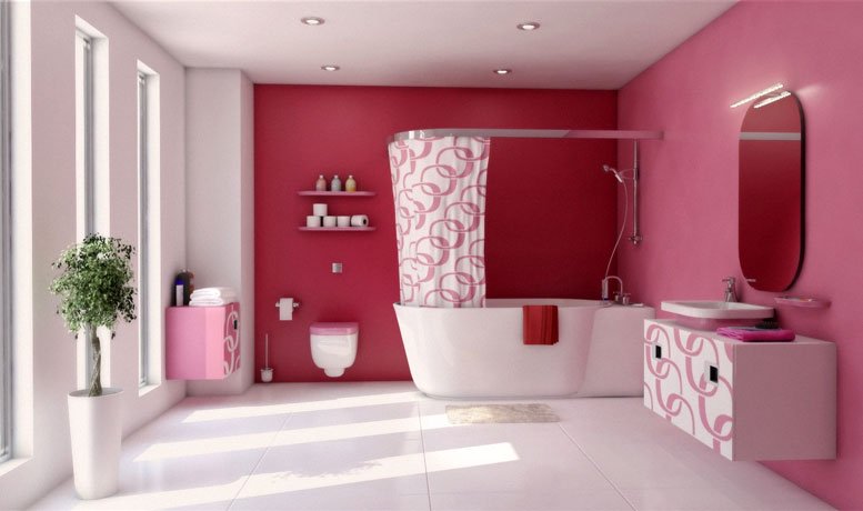 Pink bathroom