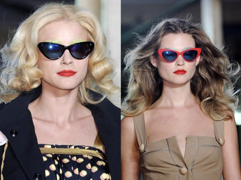 Models Wearing Sunglasses Cat Eye - Cat Eyes