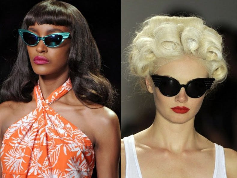 Models Wearing Sunglasses Cat Eye - Cat Eyes