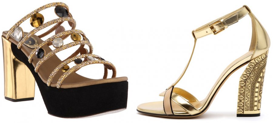 2014 gold sandals