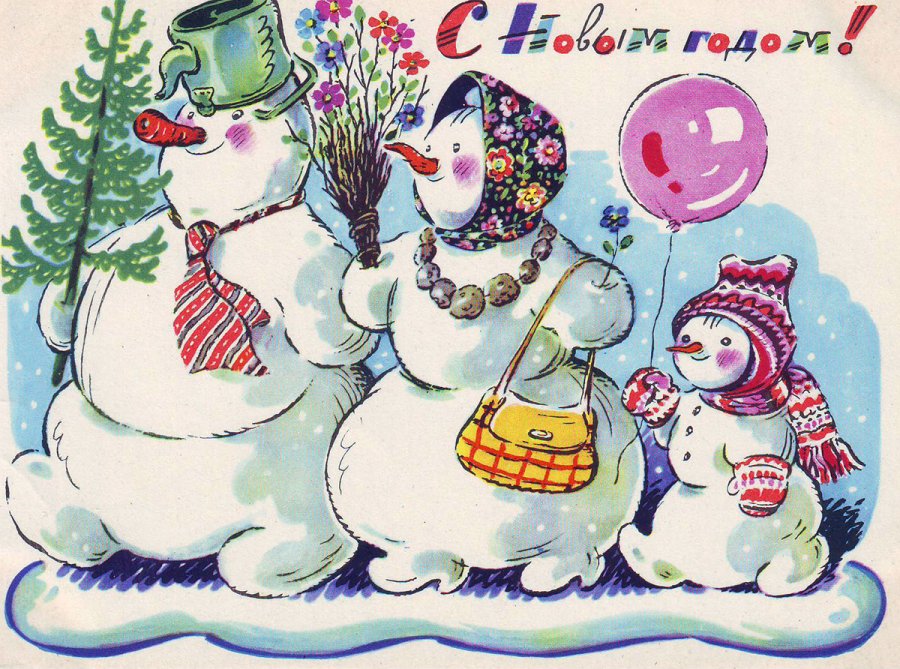 Snowmen - clip art