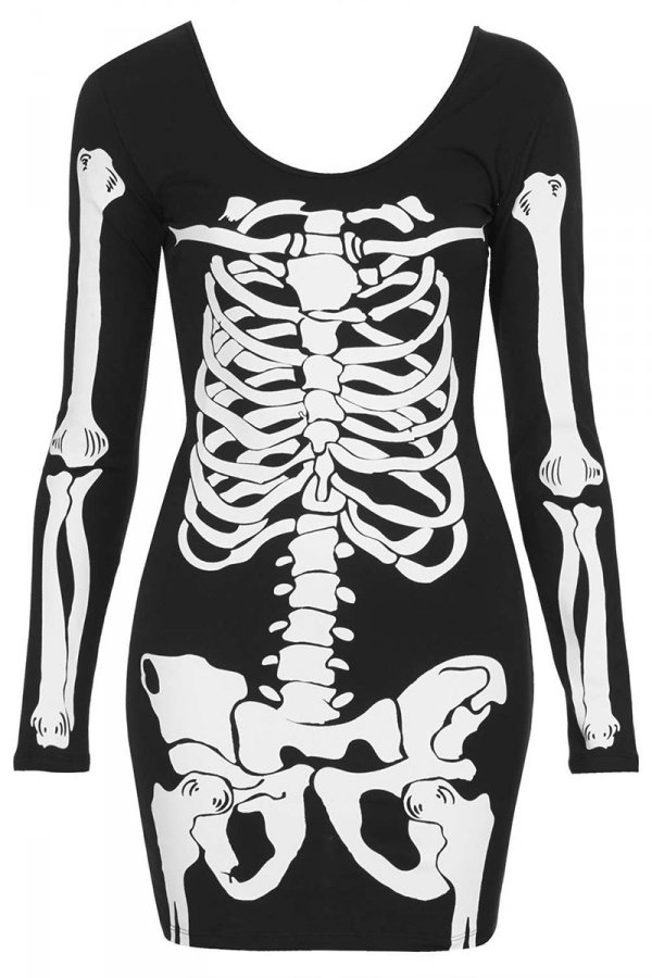 Black dress - skeleton, photo