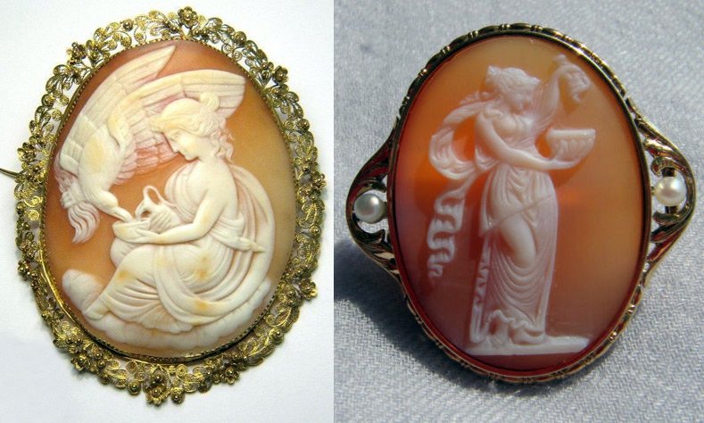 Brooches - cameos