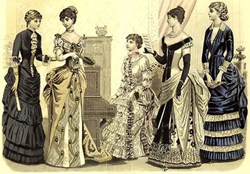 Dresses of the second half of the 19th century