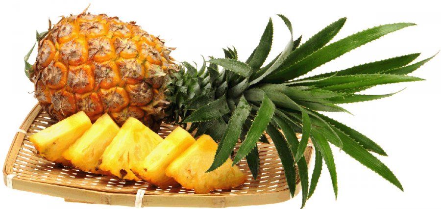 Ripe pineapple for the festive table